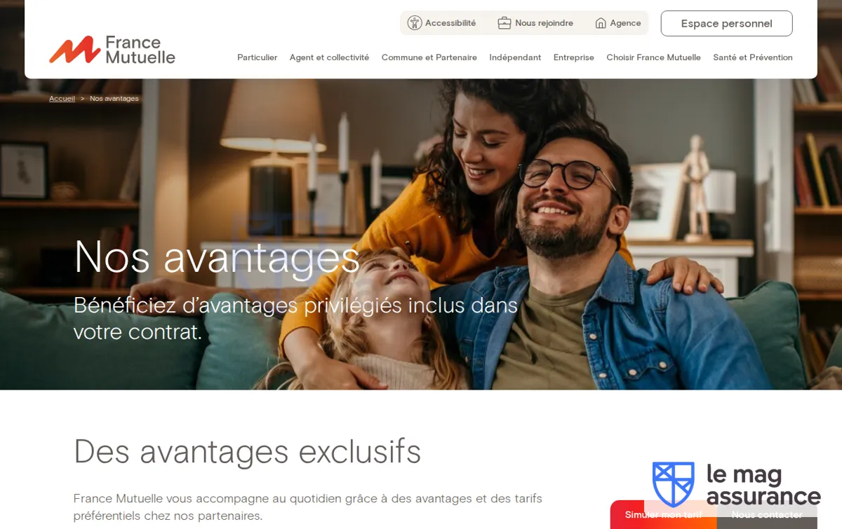 Capture : Les avantages de France Mutuelle